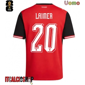 Austria Konrad Laimer #20 Prima Maglia Mondiali 2026 Manica Corta